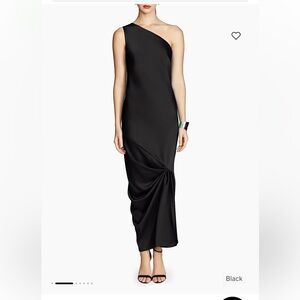 Elegant Halston Viola One-Shoulder Gown